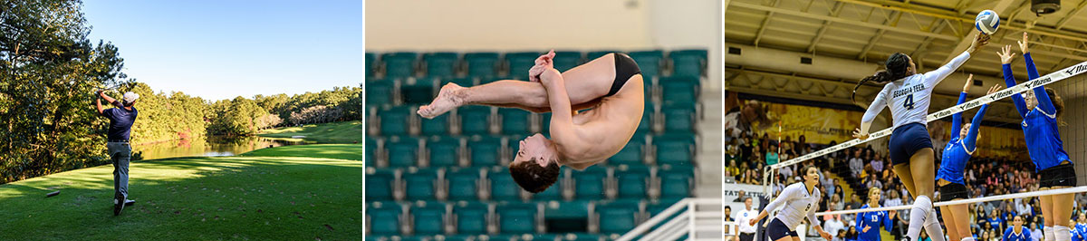 Georgia Tech golfer, diver, and volleyball players