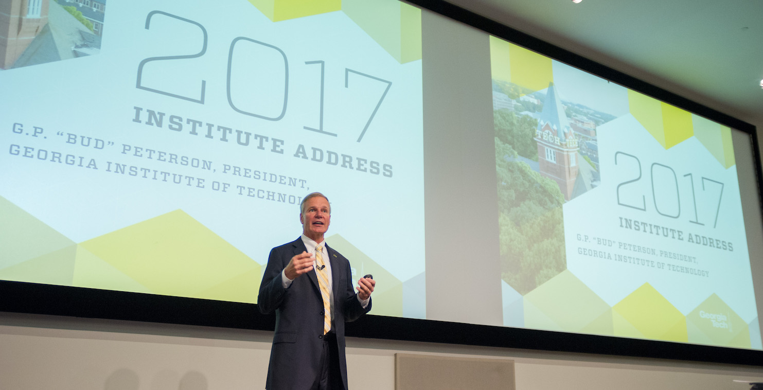 President G.P. "Bud" Peterson delivers the 2017 Institute Address